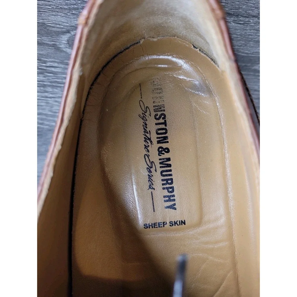 Johnston & Murphy Signature Series Cap Toe Derby Shoes Men's 10 M‎ Brown Leather